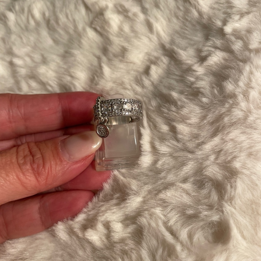 Stunning Original style Cocktail Ring.  CZ crystals. Size 7